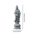 thumbnail image 3 of Guan Yin Figurine Wall Clock Artwork Contemporary Wood Durable Silent Movement Ideal for Dining Room Bedroom Office, 3 of 8