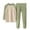 Green, variant on CYRBOKO Boys Base Layer Sets, Elastic Waist Lightweight Long Sleeve Cotton Loungewear Sets Green Size 15-16 T