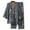 Gray, variant on Pajamas Set Men's Spring Japanese Kimono Pajamas Loungewear Jacquard Loose Tie Home Set Stylish and Comfortable Feel