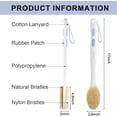 thumbnail image 2 of Bubbob Long Handle Back Scrubber for Shower, Double Sided Bristles for Wet or Dry Brushing, 1 Hook, 2 of 6