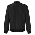 thumbnail image 4 of Kids Zip Bomber Jacket with Pockets, Waterproof Windproof Long Sleeve Outdoor Coat for Boys Girls Ages 5-16 Fall Casual Outerwear Black 13 Years, 4 of 9