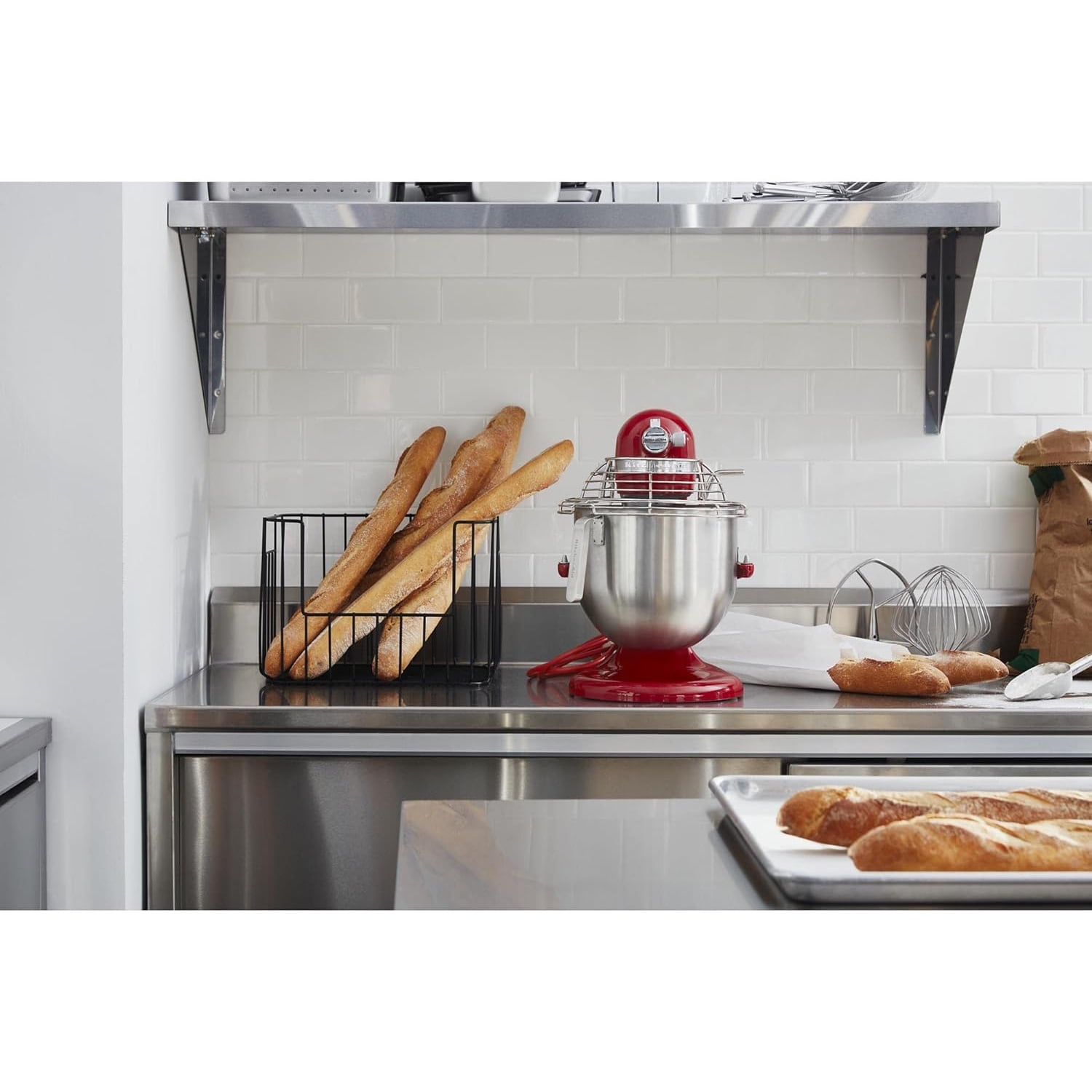  KitchenAid KSMC895WH 8-Quart Commercial Countertop Mixer with  Bowl-Guard, 10-Speed, Gear-Driven, White: Home & Kitchen