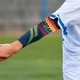 thumbnail image 1 of Phenofice Elastic Soccer Captain Armband Multi-colored Reusability Team Identification for Sports Events 1Pack, 1 of 8