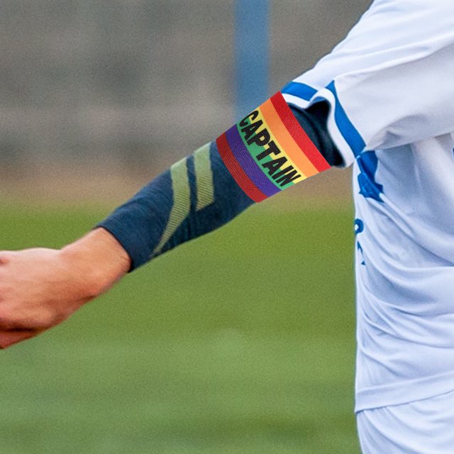 Phenofice Elastic Soccer Captain Armband Multi-colored Reusability Team Identification for Sports Events 1Pack