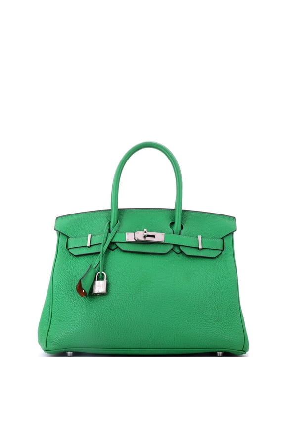 Pre-Owned Birkin Handbag Verso Togo with Palladium Hardware 30 By Rebag