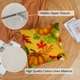 thumbnail image 2 of Set of 4 Fall Pillow Covers 16x16 Inch Fall Thanksgiving Pumpkins Throw Pillows Covers Autumn Leaves Decorative Cushion Covers Outdoor Sofa Couch Pillow Cases Fall Halloween Decorations (16 by 16), 2 of 5