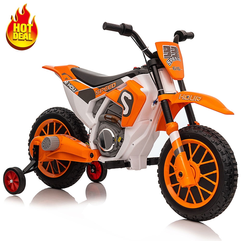 HOSSLLY 12V Kids Motorcycle Dirt Bike Electric BatteryPowered RideOn