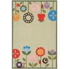Momeni Lil Mo Whimsy Novelty Flowers Modern Area Rugs, Beige/Green/Red,8'x10'