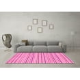 thumbnail image 3 of Ahgly Company Indoor Round Abstract Pink Modern Area Rugs, 5' Round, 3 of 4