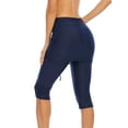 thumbnail image 4 of Women Swim Skirted Capris Sport Leggings Pants Bottom Side-Tie Sun Protection Swim Shorts, 4 of 5