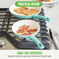 thumbnail image 6 of GreenLife 18-Piece Ceramic Nonstick Cookware Set, Dishwasher Safe, Soft Grip Handles, Turquoise, 6 of 9