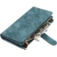thumbnail image 6 of Google Pixel 4a 5G Phone Case Wallet for Women with Crossbody Strap Lanyard,Google Pixel 4a 5G Wallet Case with Card Holer,Zipper Pocket PU Leather Phone Case for Pixel 4a 5G,6.2" Blue, 6 of 15