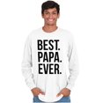 thumbnail image 3 of Best Papa Ever Fathers Day Gift Men's Big & Tall Long Sleeve Graphic Tee Brisco Brands 3X, 3 of 5
