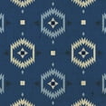 thumbnail image 2 of Hogan, Melody 26x26 Gold Ornate Wood Framed with Double Matting Museum Art Print Titled - Indigo Squares Droplets, 2 of 4