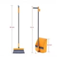 thumbnail image 3 of 2-Piece Orange Broom And Dustpan Set With Soft, Hair-Resistant Bristles & Efficient Squeegee Edge, Ergonomic Handles For Quick Floor Sweeping, Mess Cleaning, Pet Hair Pickup For, 3 of 5