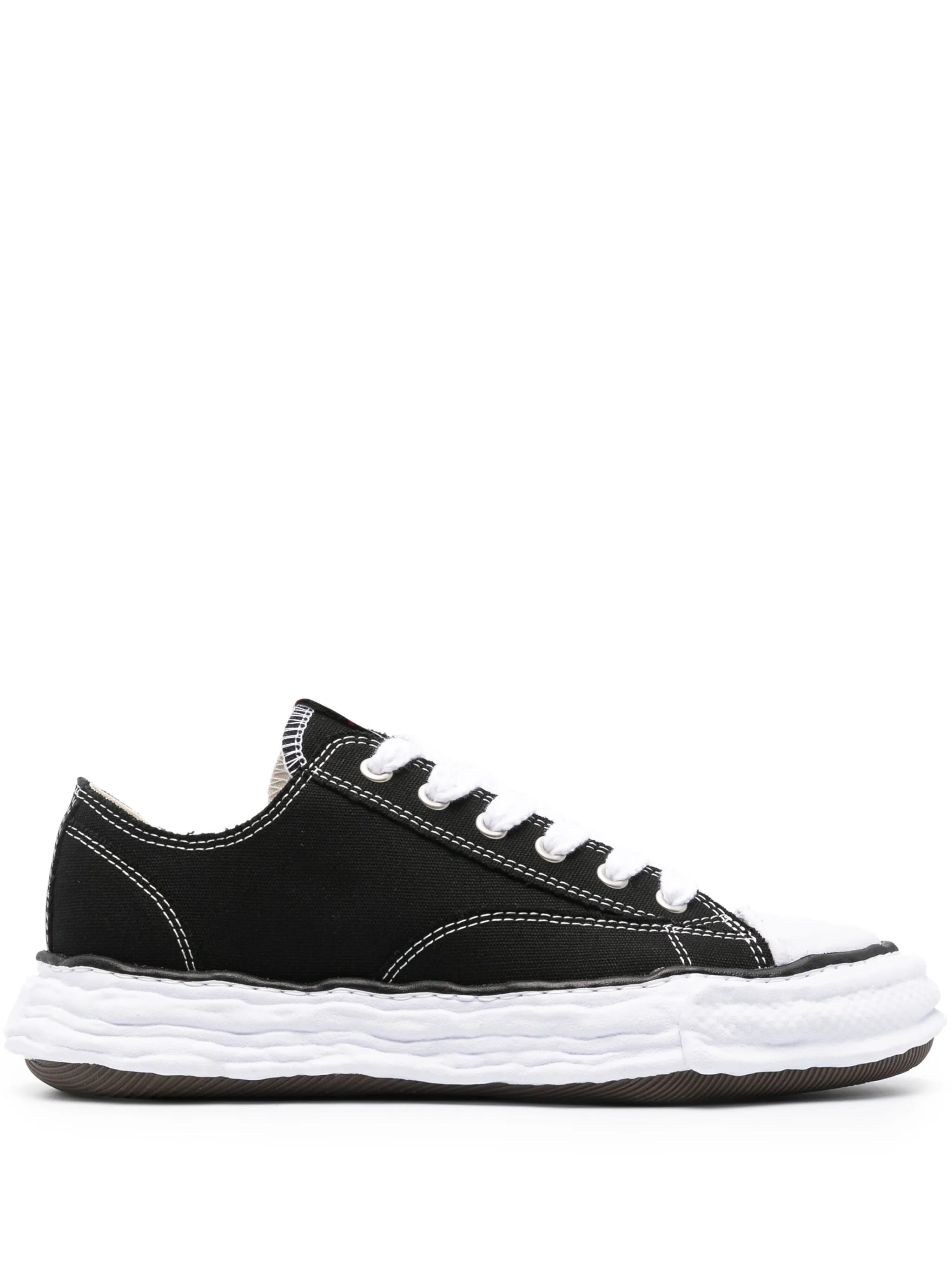 Maison MIHARA YASUHIRO MMY Shoes Black Leather low-top lace-up