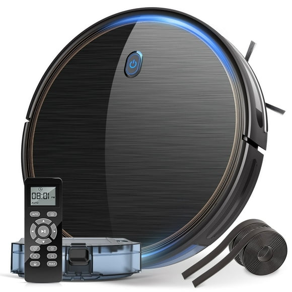 GOOVI Robot Vacuum, 2100Pa Robotic Vacuum Cleaner With Boundary Strips