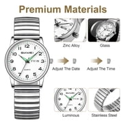 SKMEI Watches for Women Easy Reader Ladies Analog Quartz Watch Luminous Date Waterproof Watch Gift for Womens Wristwatch