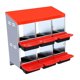 thumbnail image 3 of Cajas nido para gallinas, accesorios metálicos para gallineros, 6 compartimentos para aves Rojo, 3 of 8