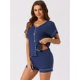 thumbnail image 2 of DARING DIVA Women's Sleepwear Soft Modal Lounge Pajama Set Navy Blue XL, 2 of 6