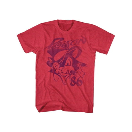 Poison 86 Heavy Metal Band Cat With Cigar American Classics Adult T-Shirt