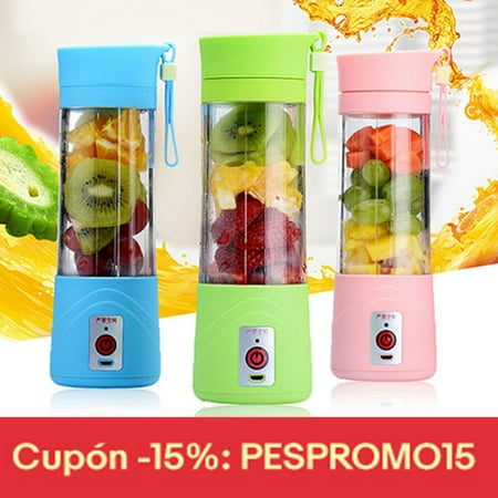 380ml USB Mini Vegetable Fruit Extractor Portable Handheld Smoothie Maker Electric Rechargeable Mixer Cup for Outdoor Sporting Camping DIY (Best Juicer Mixer Grinder In India)