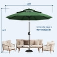thumbnail image 2 of QinaQin Vented Patio Umbrella, 8 Sturdy Ribs, Easy Crank & Tilt, Dark Green, 2 of 8
