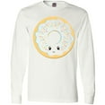 thumbnail image 3 of Inktastic White Donut Long Sleeve T-Shirt, 3 of 5