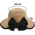 thumbnail image 4 of Sun Hats for Women Wide Brim Straw Beach Hat UV UPF 50+ Foldable Summer Sun Hat, 4 of 7