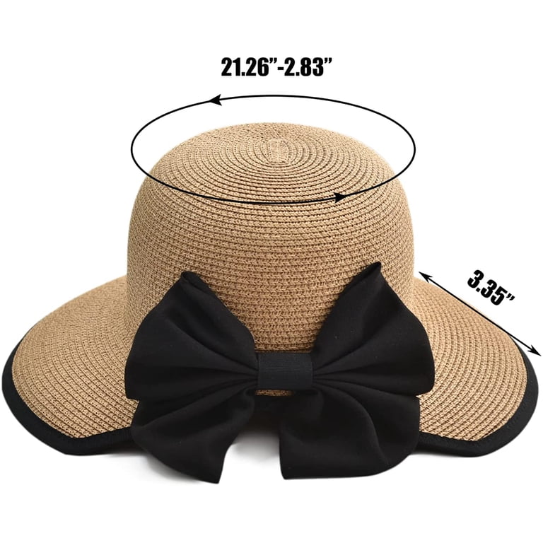 Sun Hats for Women Wide Brim Straw Beach Hat UV UPF 50+  display picture 3
