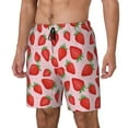 thumbnail image 2 of Daiia Strawberries Mens Swim Trunks Swim Shorts Quick Dry Swim Shorts with Mesh Lining Pockets-X-Large, 2 of 9