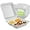 8x8" with 3 Compartments- 100Pack, variant on Compostable Take Out Food Container 8X8, 100 Pack 3 Compartment Clamshell Food Container, Disposable To Go Food Boxes, Biodegradable Food Containers Made of White Sugar Cane Fibers