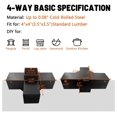 Pergola Brackets,4Way Right Angle Corner Brackets for 4" x 4"(Actual