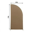 thumbnail image 2 of BalsaCircle 7x3 feet Taupe Matte Fitted Spandex Half Moon Wedding Arch Backdrop Stand Cover Party Events Decorations, 2 of 8