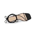 thumbnail image 4 of BLISSFUL STEP Women's Lace Up Strappy Block High Heel Sandals, 4 of 7