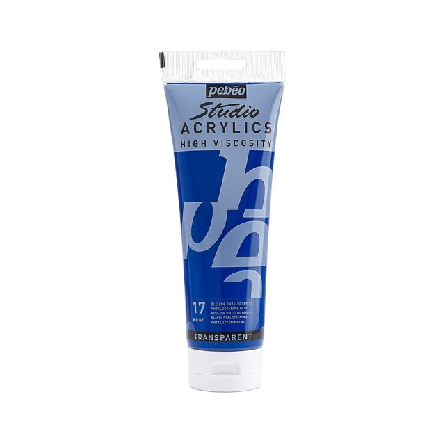 Pintura Acrílica PEBEO Studio Alta Viscosidad 250mL Azul Ftalo