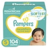 Pampers Swaddlers Diapers, Soft and Absorbent, Size 5, 104 Ct