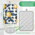 thumbnail image 6 of Yayeee Pot Holders Kitchen Heat Resistant with Pocket 7"x9.8" Cotton Oven Cooking Hot Pads, Beige Plaid Lemon, 6 of 7
