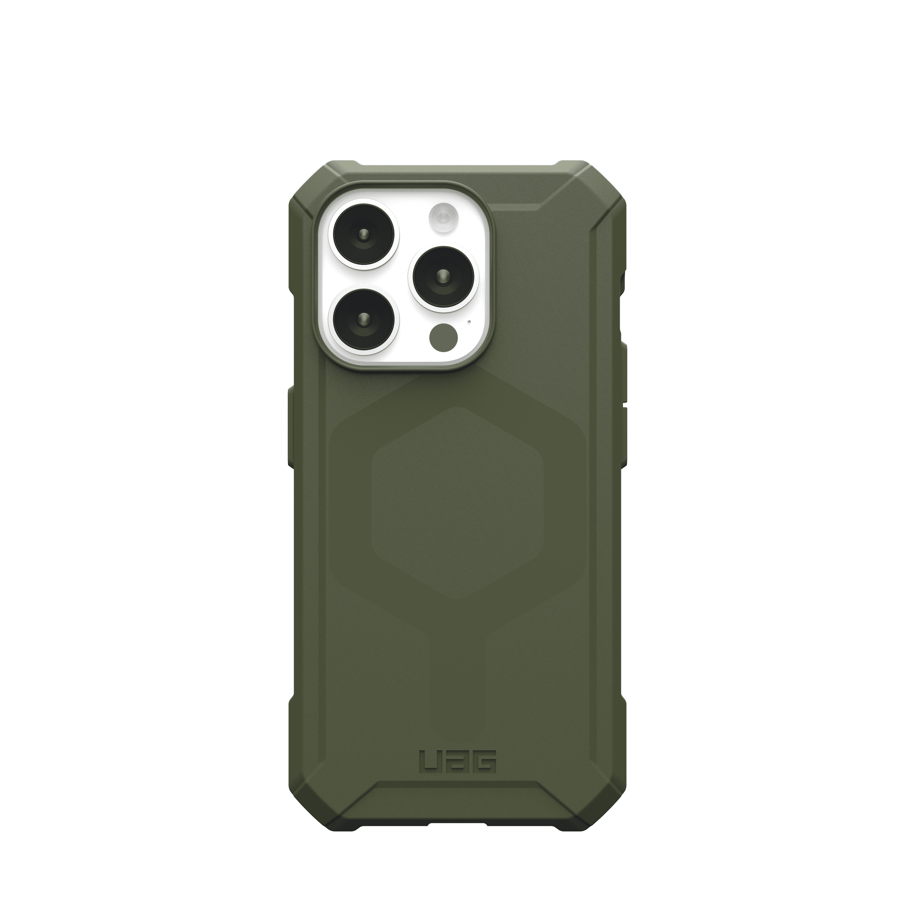 UAG iPhone 15 Pro Case 6.1" Essential Armor Olive Drab Built-in Magnet Compatible with MagSafe Charging Rugged Military Grade Protective Cover