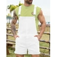 thumbnail image 4 of Denim Overalls for Men Jean Shorts Jumpsuit Work Bibs Coveralls with Zipper, 4 of 8