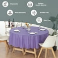 thumbnail image 5 of (6 Pack) Purple Premium Round Heavy-Duty Plastic Table Covers ( Reusable), 5 of 6