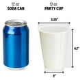 thumbnail image 3 of DecorRack 60 Count Ivory Disposable Plastic Cups, 12 fl oz Party Drinking Cups, Recyclable & Durable, Ivory (Pack of 60), 3 of 6