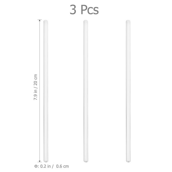 Hemobllo 3pcs Glass Smoothing Stirring Rod Dropper Laboratory Transparent Tool Laboratory Use