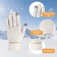 thumbnail image 3 of 2 pares de guantes de invierno para mujer con pantalla táctil, guantes de punto cálidos con forro de lana, puños elásticos, guantes de punto de invierno, 3 of 5
