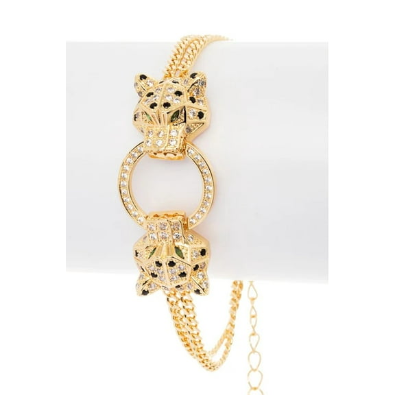 Double Leopard CZ Bracelet