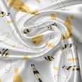 thumbnail image 5 of Ambesonne Bee Valance Pack of 2, Flying Bugs Hearts Beehives, 54"X18", Mustard White, 5 of 5