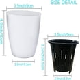 thumbnail image 4 of Dsseng 8 Pack Self Watering Pots with Inner Pot - White Self Watering Plastic Planter - African Violet Small Plant Pots Decorative, 4 of 5