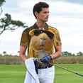 thumbnail image 4 of Daiia Heavy Metal Style Guinea Pig Pattern Men’s Polo Shirts,Solid Deck Shirt,Classic Fit, Breathable Cotton Polo for Casual and Sport Wear-Small, 4 of 7