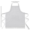 thumbnail image 7 of Mainstays Chef Kitchen Apron, 28" x 32" Cotton Apron with Pocket for Cooking, Baking, Gardening, Gray French Stripe, 7 of 7
