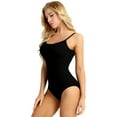 thumbnail image 5 of Haitryli Women's Spaghetti Straps Backless Ballet Dance Leotard Camisole Gymnastic Bodysuit Black M, 5 of 7